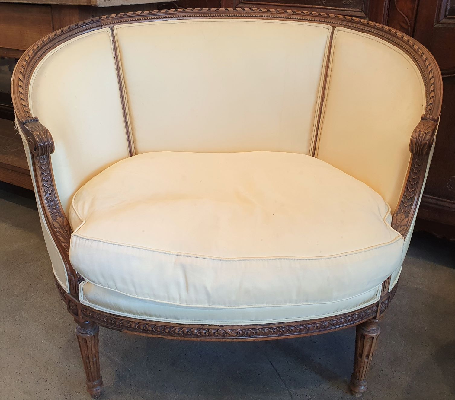 A Parisian Marquise en Corbeille Armchair